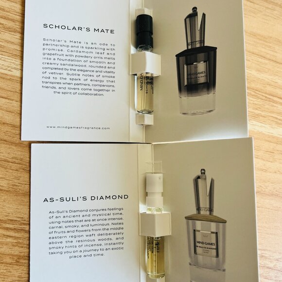 Mind Games EDP Unisex, As-Suli’s Diamond & Scholar’s Mate, Sample spray 2 ml ea. - Picture 2 of 2